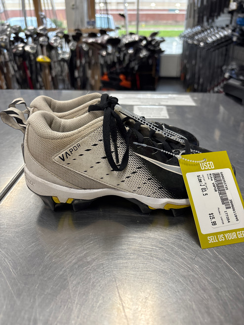Vist Large View of Product Image Which is Used Nike VAPOR BB/SB Cleats Black Junior 03.5