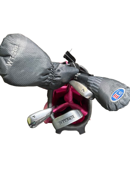 Vist Large View of Product Image Which is Used Tour Edge TOUR EDGE BAZOOKA 5PC SET W/BAG Jr Package Set RH Grey And Pink 5 Piece