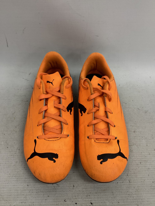 Vist Large View of Product Image Which is Used Puma Soccer Cleats Orange Junior 02.5