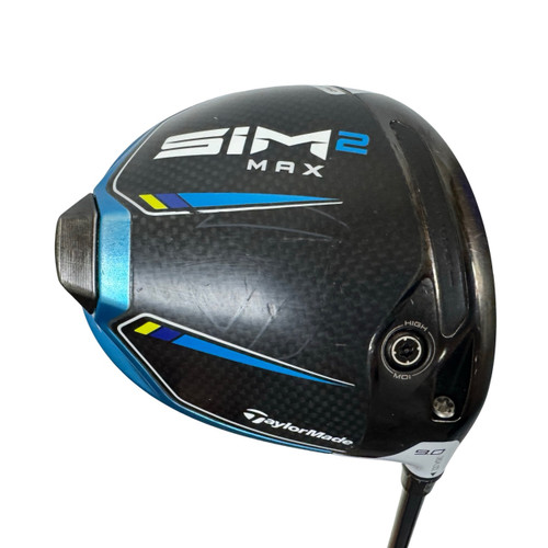 Vist Large View of Product Image Which is Used Taylormade SIM 2 MAX Men's RH 9.0 Degree Driver Stiff Flex Graphite Shaft