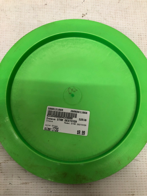 Vist Large View of Product Image Which is Used Innova STAR DESTOYER Disc Golf Driver Green 172g