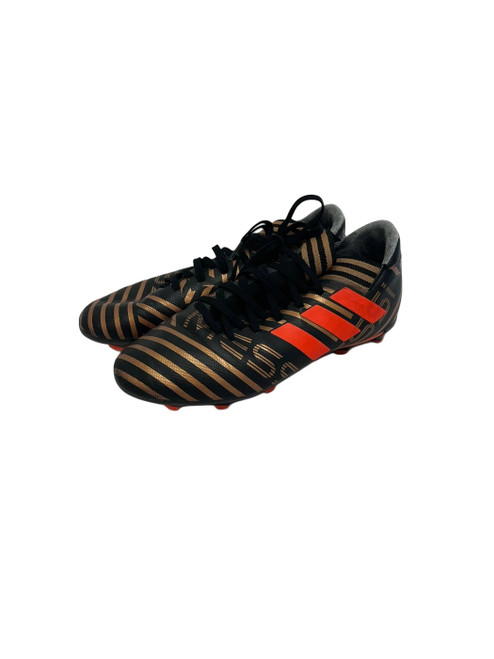 Vist Large View of Product Image Which is Used Adidas Nemeziz Jr 5.5 Soccer Cleats Brown And Black 