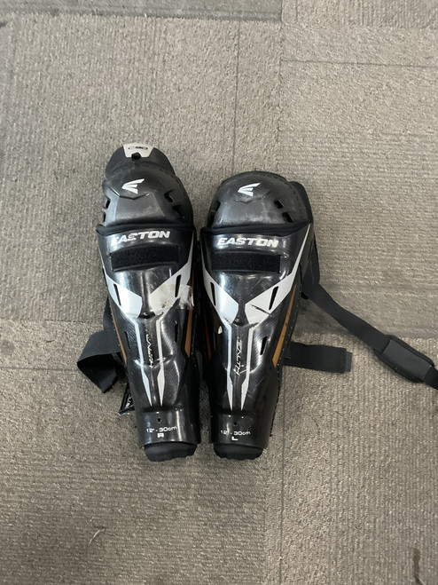 Vist Large View of Product Image Which is Used Easton STEALTH Senior Shin Guards Black 12"