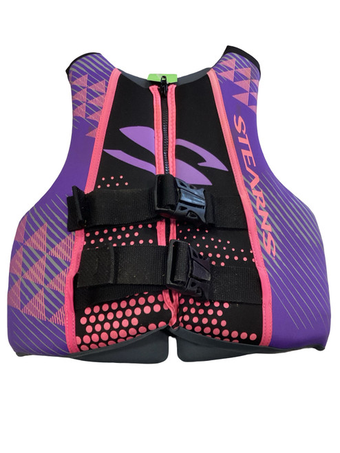 Vist Large View of Product Image Which is Used Stearns LIFE VEST Youth PFD Purple M/L