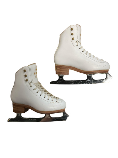 Vist Large View of Product Image Which is Used Jackson ELLE Girls Figure Skate White Youth 12.0