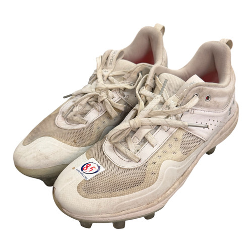 Vist Large View of Product Image Which is Used Under Armour GLYDE BB/SB Cleats White Senior 8.5
