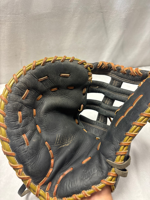 Vist Large View of Product Image Which is Used Rawlings RENEGADE BB/SB First Base LH Throw Black 13"