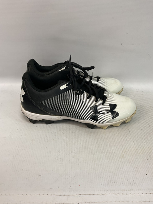 Vist Large View of Product Image Which is Used Under Armour BB/SB Cleats Black And White Senior 8