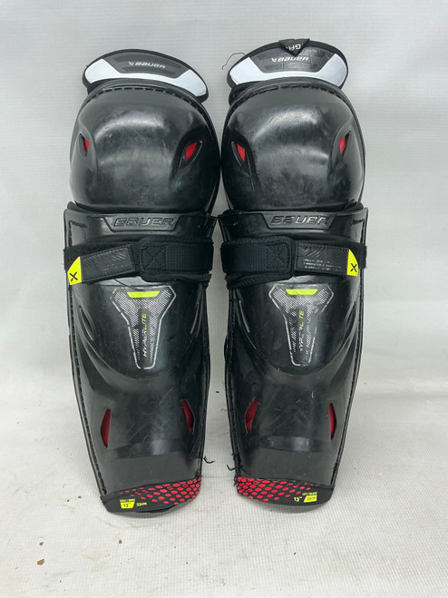 Vist Large View of Product Image Which is Used Bauer VAPOR HYPERLITE Intermediate Shin Guards Black 13"
