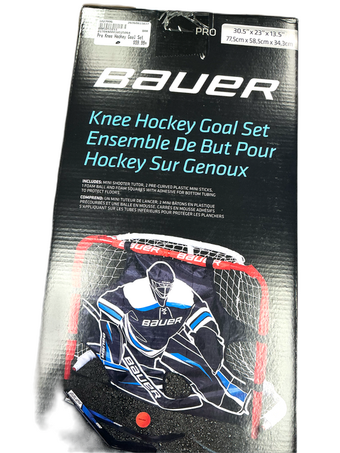 Vist Large View of Product Image Which is New Pro Knee Hockey Goal Set