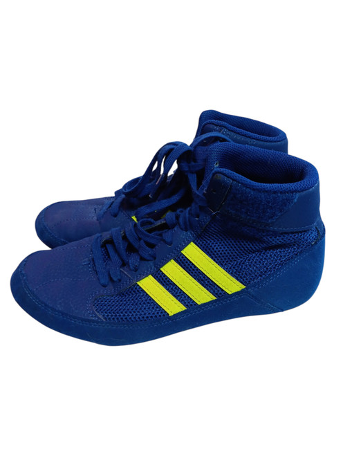 Vist Large View of Product Image Which is Used Adidas Wrestling Shoes Royal Blue Junior 03.5