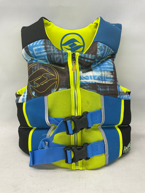 Vist Large View of Product Image Which is Used Hyperlite Youth PFD Black And Carolina Blue Youth 50-90