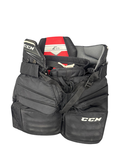 Vist Large View of Product Image Which is Used CCM E 2.5 Junior Goalie Pant Black LG