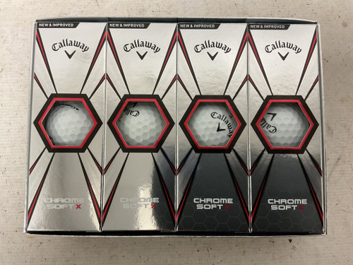 Vist Large View of Product Image Which is Used Callaway CHROME SOFT X 12 Pack - Golf Balls Silver