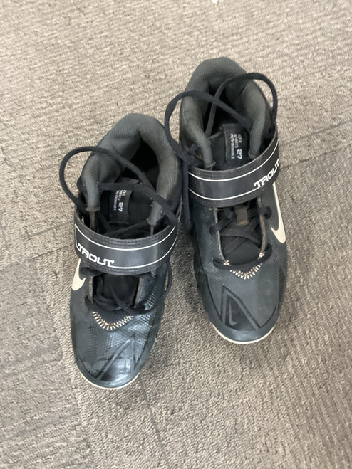 Vist Large View of Product Image Which is Used Nike TROUT 27 BB/SB Cleats Black Junior 05.5