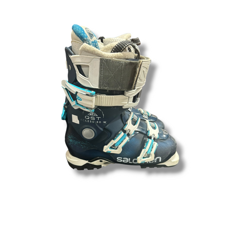 Vist Large View of Product Image Which is Used Salomon QST ACCESS 80W Womens DH Ski Boot Navy Blue 225 MP - J04.5 - W5.5