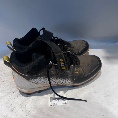 Vist Large View of Product Image Which is Used Under Armour BH BASEBALL BB/SB Cleats Black Senior 11.5