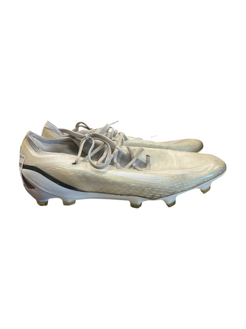Vist Large View of Product Image Which is Used Adidas Soccer Cleats White Senior 10.5