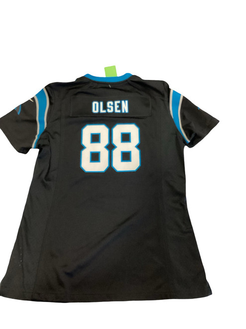 Vist Large View of Product Image Which is Used NFL GREG OLSEN 88 JEREY S.S. Spirit Wear Y White/Black/Royal LG