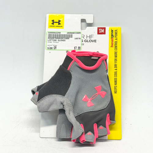 Vist Large View of Product Image Which is Used Under Armour Exercise Gloves Grey SM