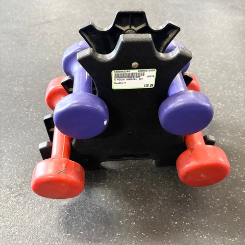 Vist Large View of Product Image Which is Used Weight Stand with 4 Dumbbells