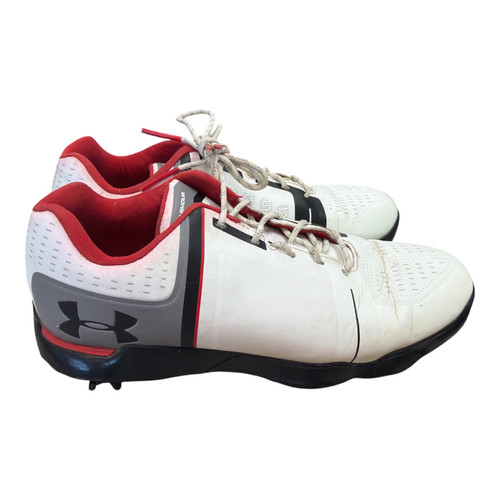 Vist Large View of Product Image Which is Used Under Armour Jr Golf Shoes White Junior 04.5