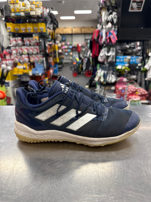 Vist Large View of Product Image Which is Used Adidas ADIZERO AFTERBURNER TURF BB/SB Cleats Navy Blue Senior 10
