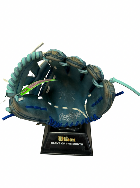Vist Large View of Product Image Which is Used Rawlings HEART OF THE HIDE PRO314-7 Pro Grade Baseball Glove RH Throw Carolina Blue 11 1/2"