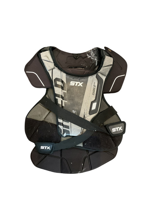 Vist Large View of Product Image Which is Used STX SHILD 400 GOALIE CHEST Lacrosse Shoulder Pads Black SM