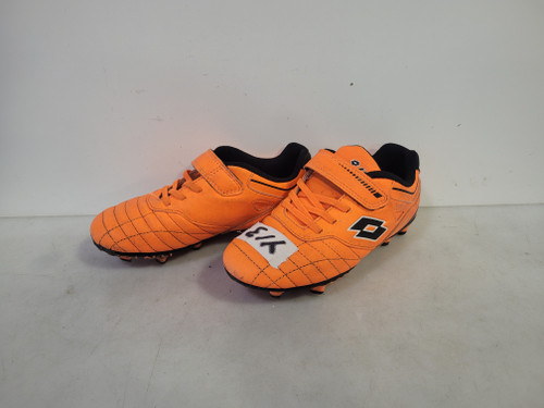 Vist Large View of Product Image Which is Used Lotto Soccer Cleats Orange Youth 13.0