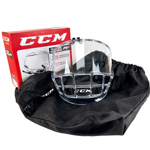 Vist Large View of Product Image Which is Used CCM FV1 Full Face Hockey Visor SR
