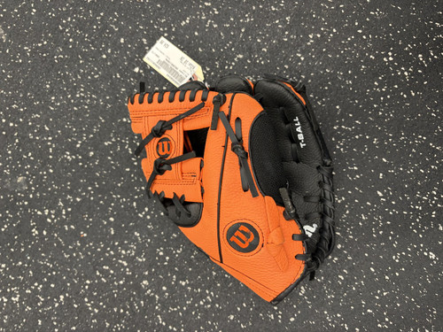 Vist Large View of Product Image Which is Used Wilson A02RB15BAL BB/SB Glove RH Throw Orange 10"