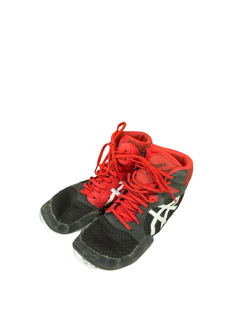 Vist Large View of Product Image Which is Used Asics Wrestling Shoes Red Senior 5.5
