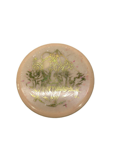 Vist Large View of Product Image Which is Used Innova CHARIOT Disc Golf Putter Beige