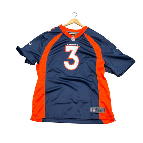 Vist Large View of Product Image Which is Used Nike RUSSELL WILSON BRONCOS FB Top Adult Navy Blue 2X