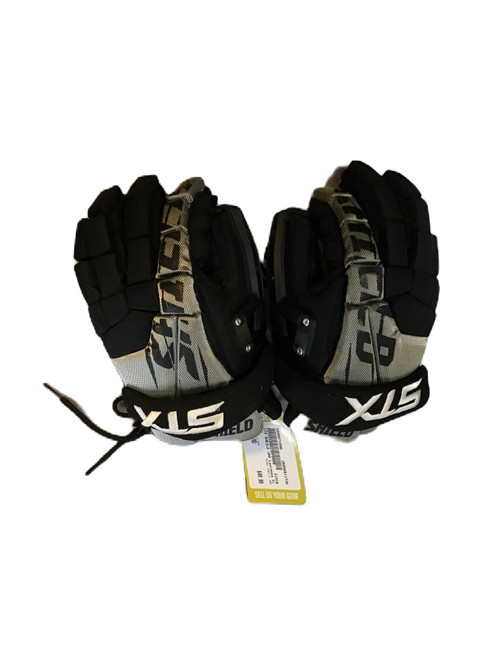 Vist Large View of Product Image Which is Used STX SHEILD 300 Lacrosse Gloves Mens Black MD