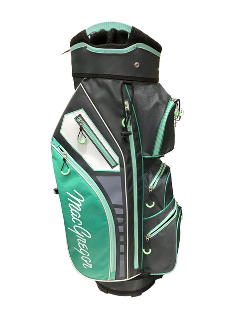 Vist Large View of Product Image Which is Used MacGregor 14 WAY CART BAG TEAL Mens Cart Bag Graphite And Pink