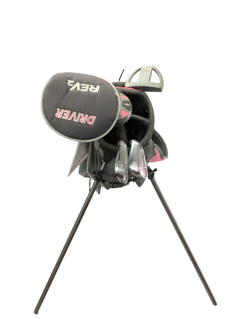 Vist Large View of Product Image Which is Used Maxfli REV 2 6 PC Jr Package Set RH Grey And Pink 6 Piece