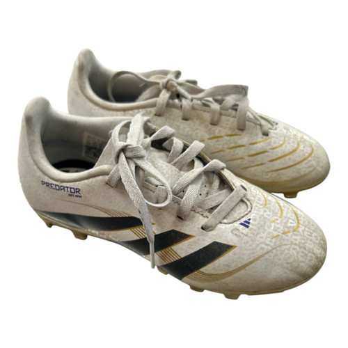Vist Large View of Product Image Which is Used Adidas Soccer Cleats White Youth 13.0