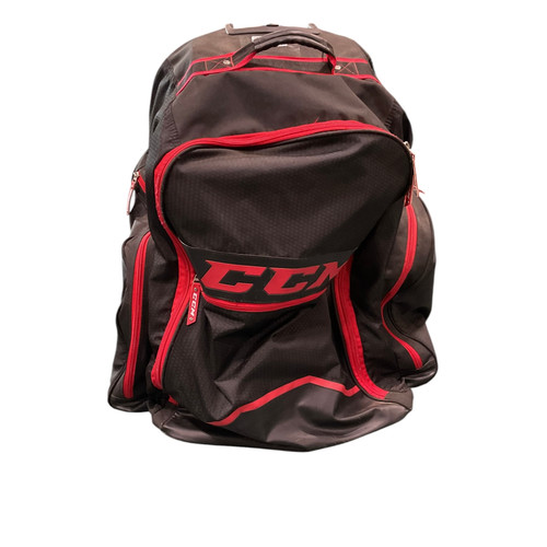 Vist Large View of Product Image Which is Used CCM WHEELDED BACKPACK Sr Hockey Backpack Black