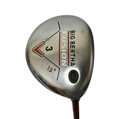 Vist Large View of Product Image Which is Used Callaway BIG BERTHA FUSION Men's RH 3 Wood Stiff Flex Graphite Shaft