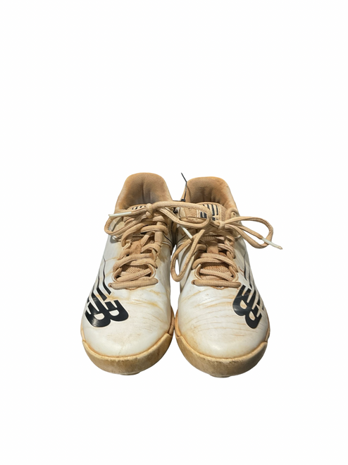 Vist Large View of Product Image Which is Used New Balance CLEATS BB/SB Cleats White Youth 12.5