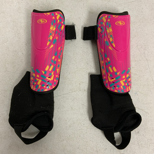 Vist Large View of Product Image Which is Used A Gamers ATHLETIC WORKS Soccer Shin Guards Youth Pink XS