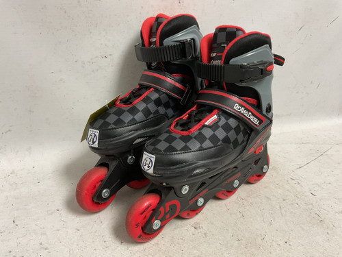 Vist Large View of Product Image Which is Used RollerDerby ENER G Junior Rec Fitness Skates Black Adjustable