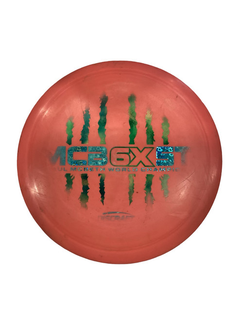 Vist Large View of Product Image Which is Used Discraft 6 CLAW HEAT Disc Golf Driver Red