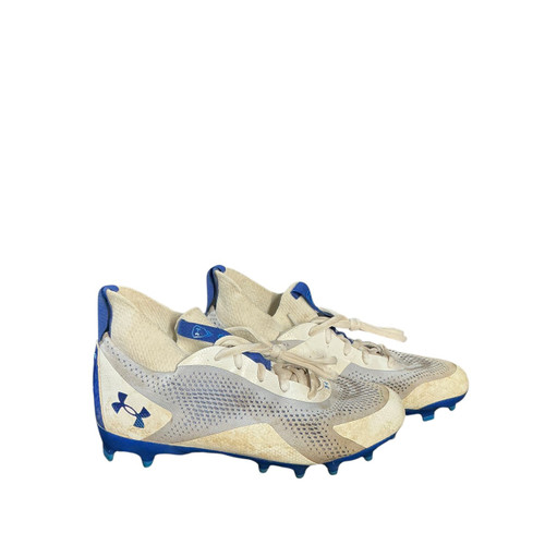 Vist Large View of Product Image Which is Used Under Armour LAX Cleats Boys White Junior 06.5