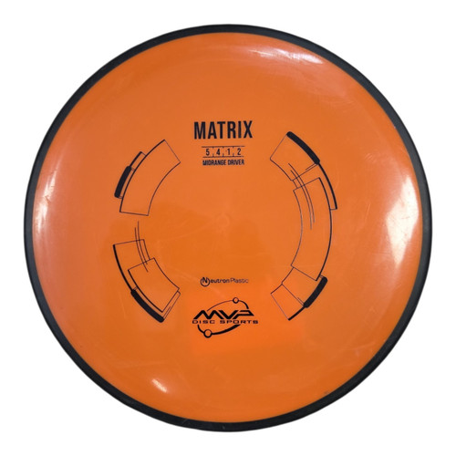 Vist Large View of Product Image Which is Used MVP NEUTRON MATRIX Disc Golf Mid Range Orange 176g
