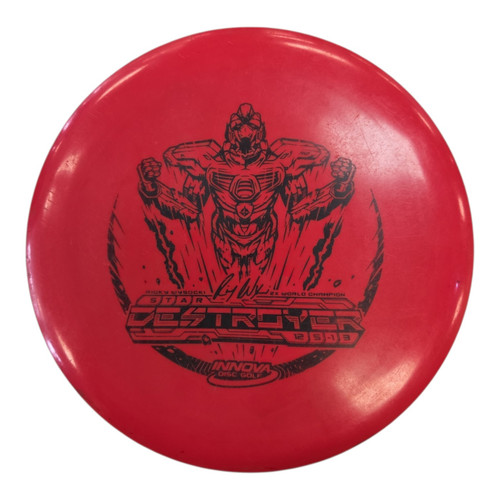 Vist Large View of Product Image Which is Used Innova STAR DESTROYER Disc Golf Driver Red 176g