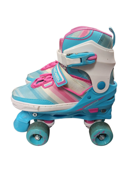 Vist Large View of Product Image Which is Used RollerDerby ENEA G Child Roller Quad Skates Royal Blue Adjustable