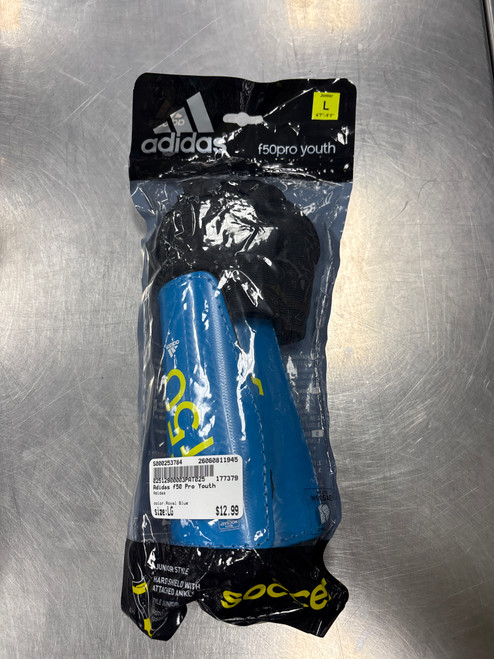 Vist Large View of Product Image Which is Used Adidas Soccer Shin Guards Youth Royal Blue LG